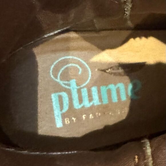 Plume by Faryl Robin faux suede ankle bootie in cognac size 7 - Picture 8 of 9